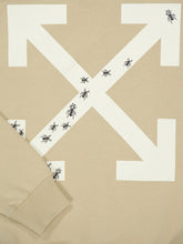 Off-White Beige Ants Arrow Skate Hooded Sweatshirt