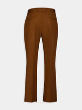 Off-White Slim Fit Tobacco Cotton Trousers