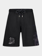 Off-White Vintage Black Faded Painting Cotton Sweatshorts