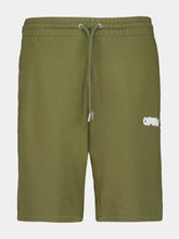 Off-White Khaki Green Spray Arrow Skate Sweatshorts