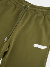 Off-White Khaki Green Spray Arrow Skate Sweatshorts