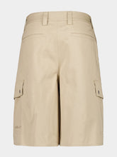 Off-White Beige Cotton Cargo Safari Shorts