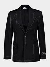 Off-White Black Stitch Arrow Wool Blazer
