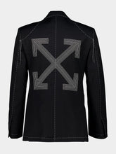 Off-White Black Stitch Arrow Wool Blazer