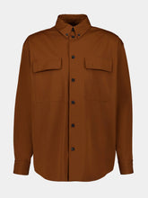 Off-White Tobacco Brown Embroidered Shirt