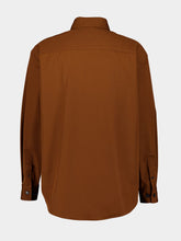 Off-White Tobacco Brown Embroidered Shirt