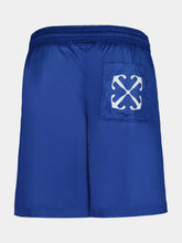Off-White Monogram Blue Swim Shorts