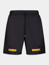 Off-White Black Tape-Detail Swim Shorts
