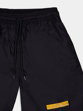 Off-White Black Tape-Detail Swim Shorts