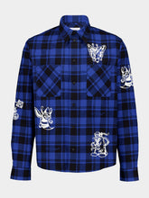 Off-White Blue Character Check Shirt