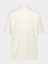 Off-White Cream Terry Cotton Bowling Shirt