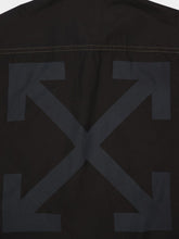 Off-White Black Short-Sleeve Arrow Zip Cotton Shirt