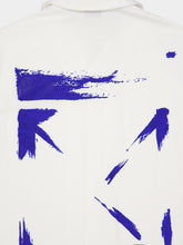 Off-White White Nautical Blue Brush Arrow Cotton Shirt
