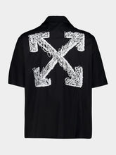 Off-White Black White Scribble Arrow Cotton Shirt