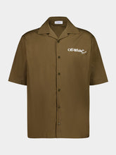 Off-White Beech Brown White Scribble Arrow Cotton Shirt