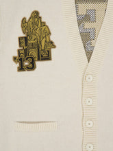 Off-White Cream Lion Varsity Knit Cardigan