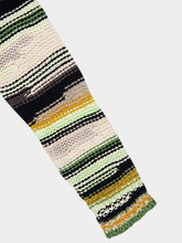 Off-White Green Premium Quality Striped Knit Cardigan