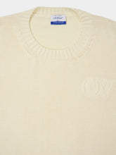 Off-White Crew-Neck Diagonal-Stripe Jumper