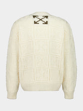 Off-White Cream 3D Stitch Arrow Wool Jumper