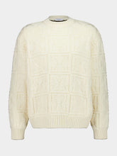 Off-White Cream 3D Stitch Arrow Wool Jumper