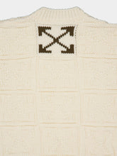 Off-White Cream 3D Stitch Arrow Wool Jumper