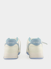 Off-White White and Light Blue Out of Office Sneakers