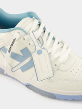 Off-White White and Light Blue Out of Office Sneakers