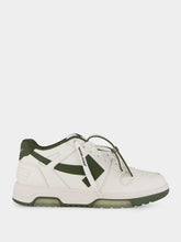 Off-White White and Olive Green Out Of Office Sneakers