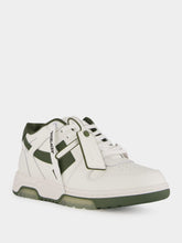 Off-White White and Olive Green Out Of Office Sneakers
