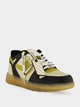 Off-White Sand and Golden Brown OOO Varsity Leather Sneakers