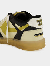 Off-White Sand and Golden Brown OOO Varsity Leather Sneakers