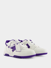 Off-White White and Purple Out Of Office Sneakers