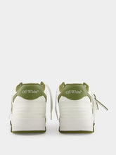 Off-White White and Olive Green Out of Office Sneakers