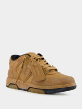 Off-White Light Brown Out Of Office Suede Sneakers
