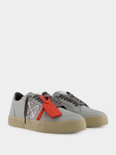 Off-White Light Grey New Low Vulcanized Calf Leather Sneakers