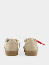 Off-White Beige New Low Vulcanized Calf Leather Sneakers