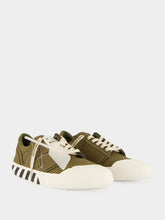 Off-White Army Green Vulcanized Low-Top Sneakers
