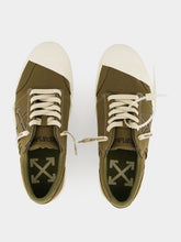 Off-White Army Green Vulcanized Low-Top Sneakers