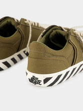 Off-White Army Green Vulcanized Low-Top Sneakers