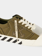 Off-White Army Green Vulcanized Low-Top Sneakers