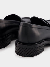 Off-White Leather Loafers with Debossed Logo