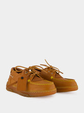 Off-White Brown Leather Hybrid Boat Shoes