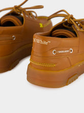 Off-White Brown Leather Hybrid Boat Shoes
