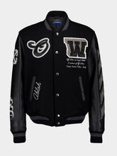 Off-White Black Crystal Varsity Jacket