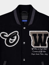 Off-White Black Crystal Varsity Jacket