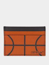 Off-White Orange Basketball Card Case in Calfskin