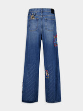 Off-White Blue Character Diag Straight Jeans
