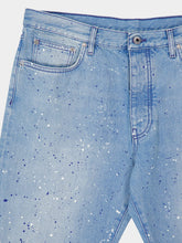 Off-White Blue Paint Effect Relaxed-Fit Jeans