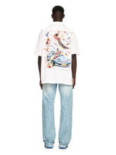 Off-White Blue Paint Effect Relaxed-Fit Jeans