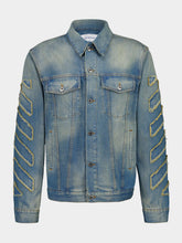 Dirty Blue Diag Patch Denim Jacket